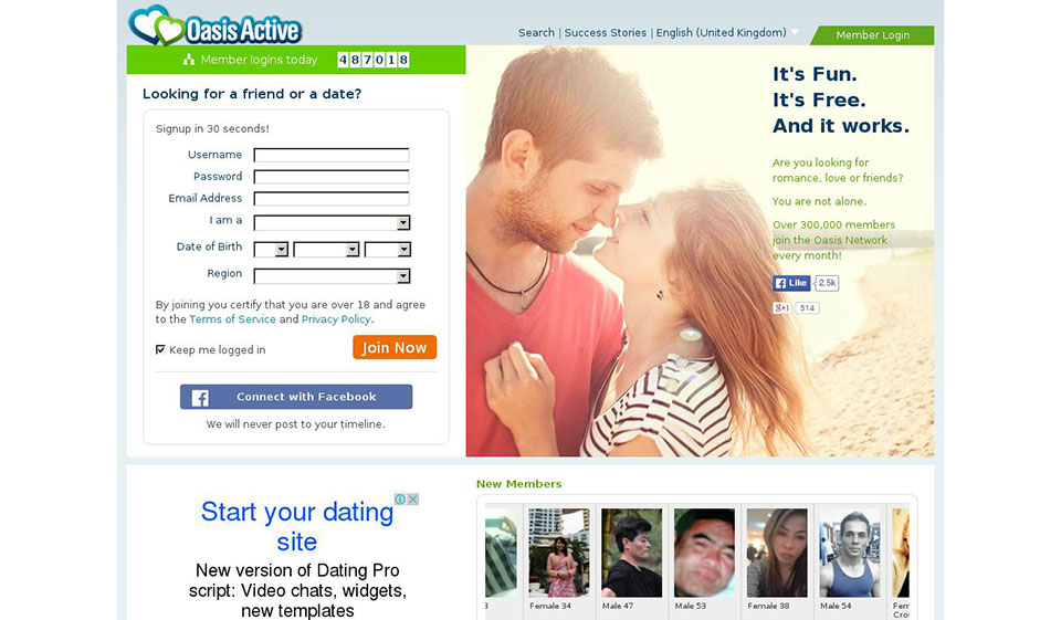 Oasis active online dating