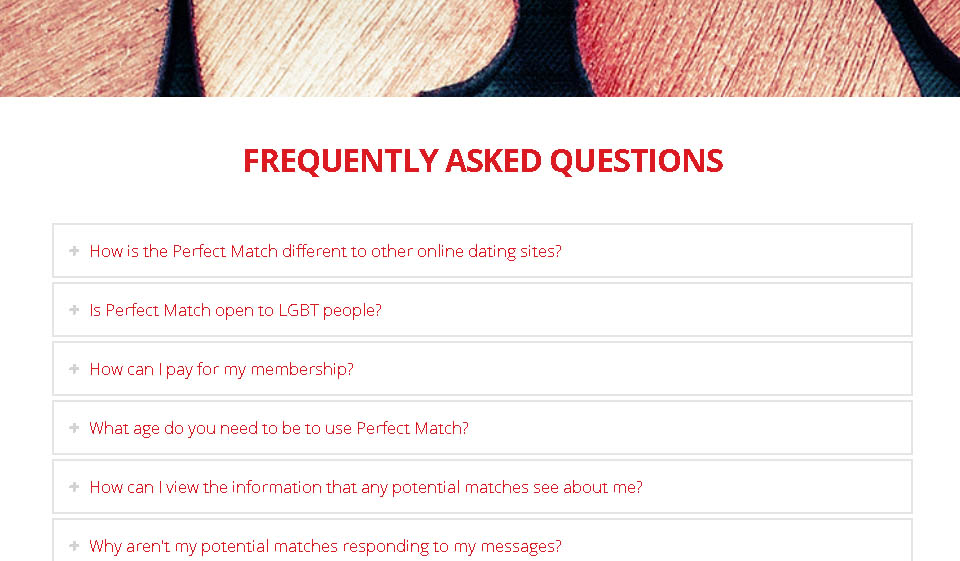 Perfect match online dating