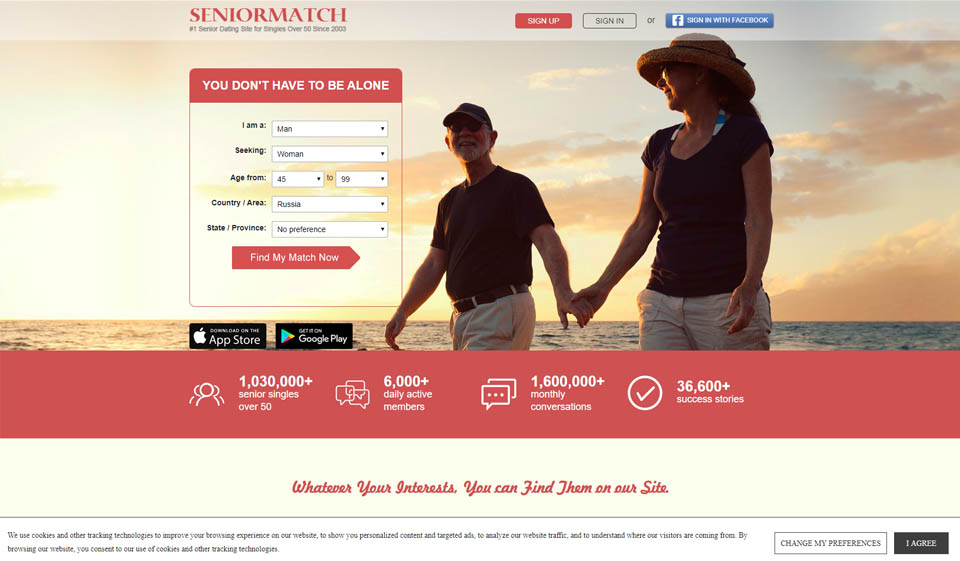 SeniorMatch OPINIÓN 2022: Mejor sitio web para conocer solteros locales